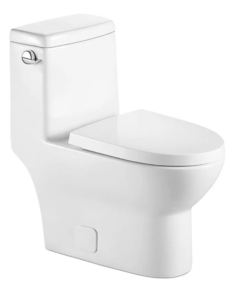 Toilette monopièce à cuve allongée
